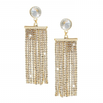 Gold-Toned Gold Plated Contemporary Drop Earrings