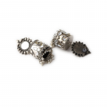 Silver-Toned Contemporary Jhumki Earrings